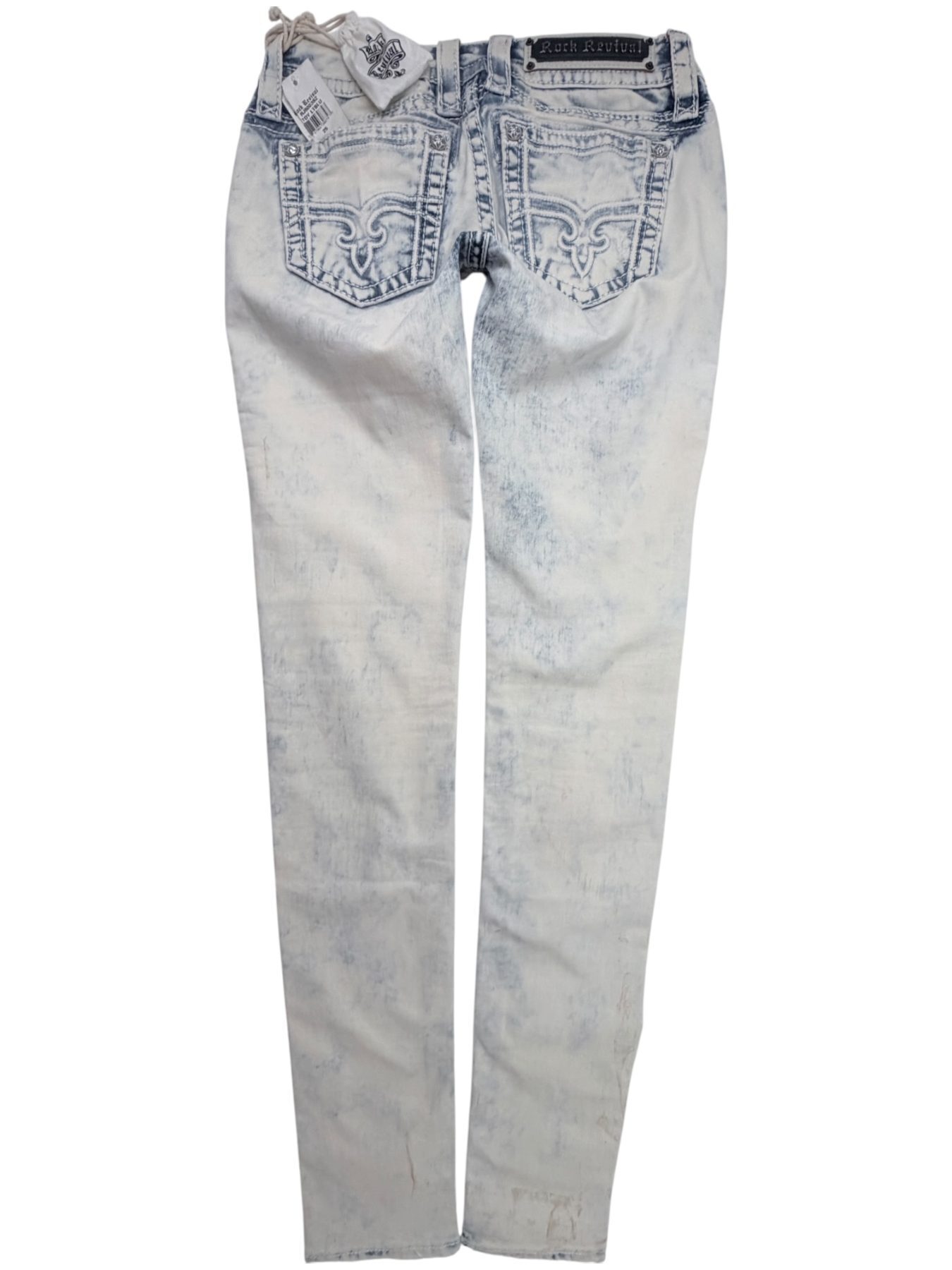 Rock Revival Womens Skinny Jeans 25 Light Blue White Rj6003s2 — image 2 of 8
